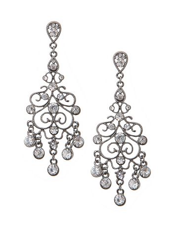 Rhinestone chandelier earrings by Lane Bryant