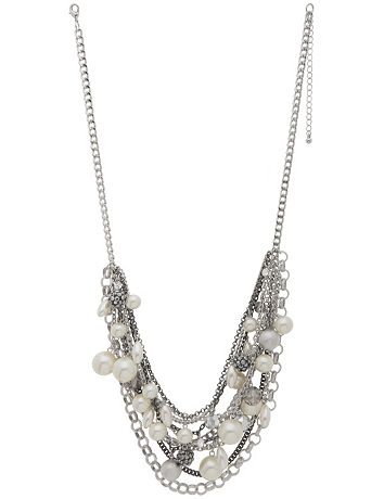 Multi chain pearl necklace by Lane Bryant