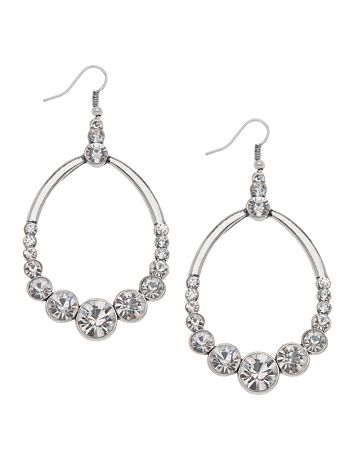Rhinestone teardrop earrings by Lane Bryant
