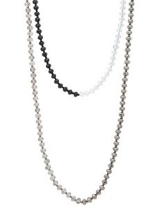 Long faceted bead necklace by Lane Bryant