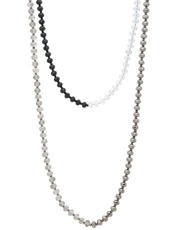Long faceted bead necklace by Lane Bryant