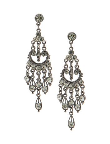 Stone studded chandelier earrings by Lane Bryant