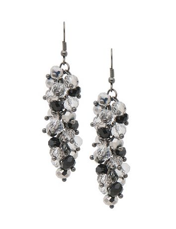 Black & white cluster earrings by Lane Bryant