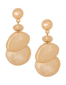 Hammered button drop earrings by Lane Bryant