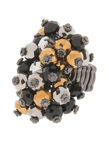 Metallic bead shaker ring by Lane Bryant