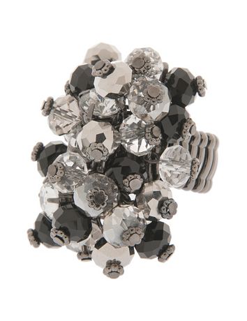 Tri-tone beaded shaker ring by Lane Bryant