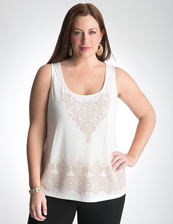 Full Figure Caviar Bead Tank by Lane Bryant