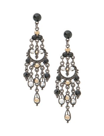 Multi stone chandelier earrings by Lane Bryant