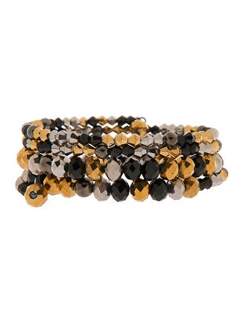 Tri-tone coil bracelet by Lane Bryant