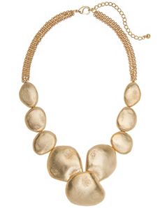 Hammered goldtone necklace by Lane Bryant