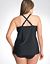 Striped swim tank with built in no wire bra