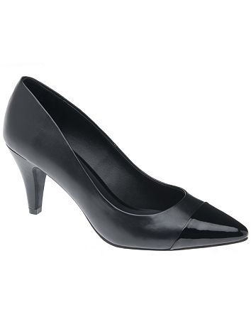 Wide Width Patent Cap Toe Pump by Lane Bryant