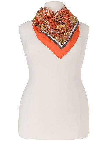 Square paisley print scarf by Lane Bryant