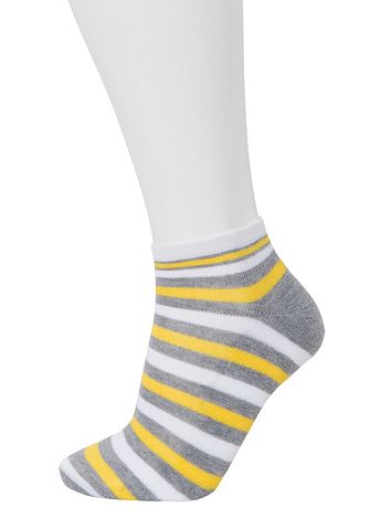 Striped Low Cut Sock 3 Pair Set by Lane Bryant
