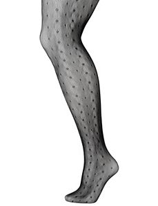 Mini dot fishnet tights