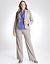 Plus Size Dashed Pinstripe Jacket