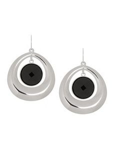 Stone center hoop earrings by Lane Bryant
