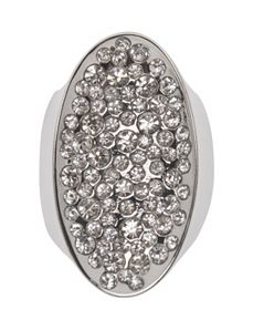 Rhinestone cocktail ring by Lane Bryant