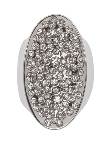 Rhinestone cocktail ring by Lane Bryant