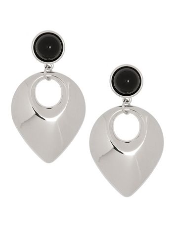 Polished button drop earrings by Lane Bryant