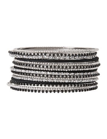 16 row multi media bangle set by Lane Bryant