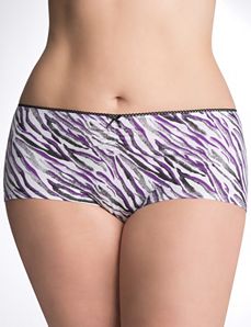Ruched cotton boyshort panty