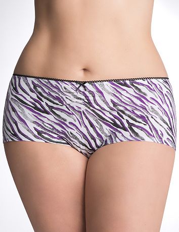 Ruched cotton boyshort panty