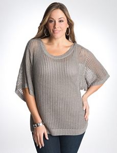 Metallic open stitch sweater
