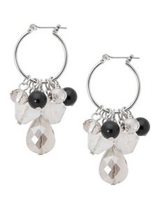 Beaded mini hoop earrings by Lane Bryant