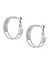 Rhinestone double hoop earrings by Lane Bryant