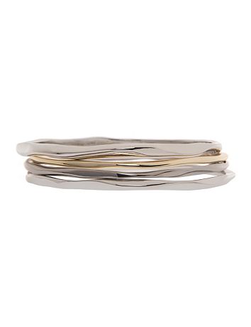 4 row hammered bracelet set by Lane Bryant