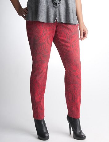 Plus Size Python Jegging by DKNY JEANS