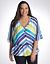 Full figure embellished striped blouse