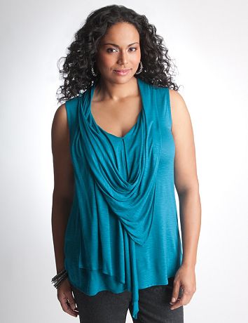 Sleeveless cowl top by DKNY JEANS