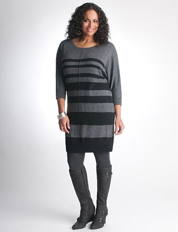 Striped dolman sweater dress by DKNY JEANS