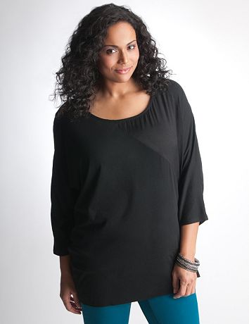 Mixed fabric dolman top by DKNY JEANS