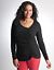 Plus Size Ruched Long Sleeve Top by DKNY JEANS