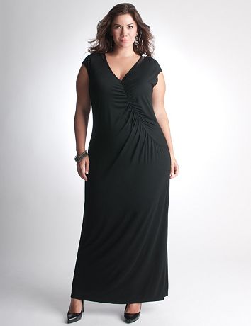 Full Figure Lace Back Maxi Dress by DKNY JEANS