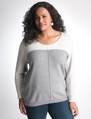 Plus Size Colorblock Sweater by DKNY JEANS
