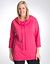 Plus size cowl neck hoodie tunic