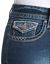 Plus size sequin pocket slim boot jean