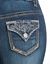 Plus size sequin pocket slim boot jean
