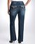 Plus size sequin pocket slim boot jean