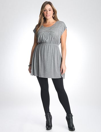 Full Figure Embellished Knit Dress by Lane Bryant
