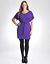 Full figure pleated tunic dress