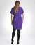 Full figure pleated tunic dress