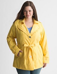 Ruffled trench coat