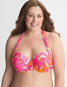 Paisley bandeau bikini top