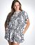 Foil animal print swim cover up