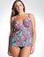 Cascading swirl swim tank with built in plunge bra